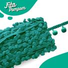Fita Pompom Verde Médio 20mm Rolo Com 25 Metros - Nybc Fita Pompom Verde Médio 20mm Rolo Com 25 Metros - Nybc