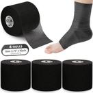 Fita pré-embrulhada OK TAPE 4 rolos de espuma atlética de 110 m preta