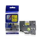 Fita Refil Compatível TZe TZ-631 Amarela 12mm p/ Rotulador Brother PT-H105 PT-H110 PT-D200 PT-D210 PT-D400 PT-D600 PT-D610BT PT-P300BT P-Touch Cube