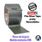 Fita Silver Tape Prata 76mm x 50m Profissional Importada Tesa