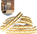 Fita Super Led 3528 Luz Amarela 5m 60d 12v Branco Quente Decoração Espelho Iluminação