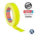 Fita Tecido Gaffer Tape Tesa 24mm X 25m Amarela Fluorescente