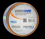 Fita telada para placa cimentícia 45x100mm cinza - Tela de fibra de vidro