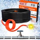 Fita térmica para tubos de água Cabo de aquecimento HEATIT 22 pés com termostato