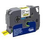 Fita Tubo Termo Retrátil Compatível Tz Tze HSE 651 Amarela Letra Preta 24mm