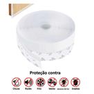 Fita Veda Fresta Porta Janela Transparente 4,5cm Borracha Tpe 5 M