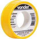 Fita Veda-rosca Branca 12 Mm X 5 M Vonder - 100% Ptfe Para Vedação De Conexões Roscadas