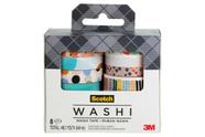 Fita Washi Scotch Abstract Modern Design 8 rolos C1017-8-P19