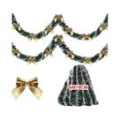 Fitas De Tinsel Verde Com Laço 2/4/6/10M Guirlanda De Natal Decoração Para Árvore De Natal DIY Fitas De Tinsel Verde Com Laço 2/4/6/10M Guirlanda De Natal Decoração Para Árvore De Natal DIY