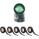 Fitas Isolante Master 19mm x 20m Preta Resistente Forte Adesão Durável - Kit 5 Und