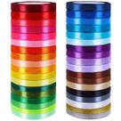 Fitas Winlyn Satin Metallic Glitter 36 cores 900 jardas