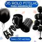 Fitilho Rolo com 06 unid para Embalagens e Presentes, cores brilhantes Fitilho Rolo com 06 unid para Embalagens e Presentes, cores brilhantes