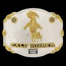 Fivela Calf Roper com Banho Dourado e Prata - Cowboy Brand