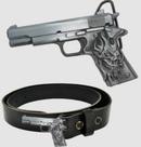 Fivela com Cinto Caveira Gun Skull Style Fivela com Cinto Caveira Gun Skull Style