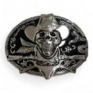 Fivela Cowboy Velho Oeste Armas Caveira Country Drc Motociclista Rock Metal Original