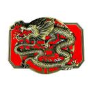 Fivela de cinto Chinese Dragon 3D Design Alloy 75g 8,1x6,1 cm