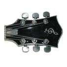 Fivela de Cinto CTM Cabeça de Guitarra Preta em Metal para Cintos de 1,5 polegada Fivela de Cinto CTM Cabeça de Guitarra Preta em Metal para Cintos de 1,5 polegada