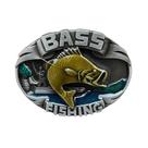 Fivela de cinto de pesca Bass Vintage Western Style Alloy 85g