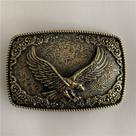 Fivela de cinto em bronze estilo Flying Eagle Cowboy