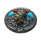 Fivela de cinto Indian Chief Western Style Alloy 90g 9x7cm