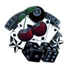 Fivela de cinto Lady Luck Cherry Dice Retro Gambling Alloy