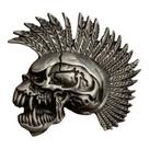 Fivela de cinto skull mohawk moicano punk rock