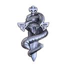 Fivela de cinto Snake and Sword Alloy Western Style 72g