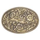 Fivela de Cinto Vintage Floral em Espiral com Acabamento em Bronze Antigo, Liga Metálica