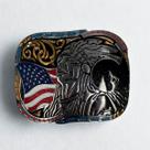 Fivela Masculina Country Cowboy Rodeio Apache Bandeira Usa