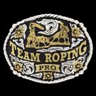 Fivela Team Roping Pro com Banho Dourado e Prata - Master 18557 Fivela Team Roping Pro com Banho Dourado e Prata - Master 18557