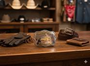 Fivela Western para Cinto de Couro America Cowboys Luxo