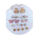 Fivelas De Sapato Em Forma De Estrela De Diamante Rosa Urso Dourado 16pcs Decorações DIY Fivelas De Sapato Em Forma De Estrela De Diamante Rosa Urso Dourado 16pcs Decorações DIY