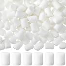 Fiwochic 100 peças de mini charms de marshmallow branco em resina Fiwochic 100 peças de mini charms de marshmallow branco em resina