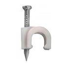 Fixa Fio Miguelao P/ Cabo Coaxial 6mm Com Prego 100 Unidades