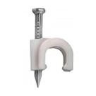 Fixa Fio Miguelao P/ Cabo Coaxial 6mm Com Prego 100 Unidades