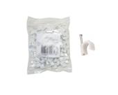 Fixa Fio P/Cabo C/Prego Aco Br 07Mm 100 Pcs