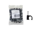 Fixa Fio P/Cabo C/Prego Aco Pr 08Mm 100 Pcs Fixa Fio P/Cabo C/Prego Aco Pr 08Mm 100 Pcs