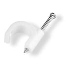 Fixador De Cabo Rg59 5mm Branco - 1000 Unidades