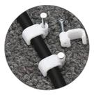 Fixador De Cabos 10mm Miguelão Fixa Fioc/100 Unidades Pacote