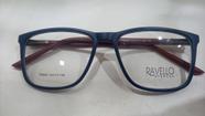 FK806_ Armação de Acetato Azul Aro quadrado com haste vermelha fina FK806_ Armação de Acetato Azul Aro quadrado com haste vermelha fina