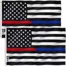 Flag Anley Thin Blue Line e Red Line USA 90x150cm - pacote com 2
