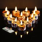 Flameless Tealights Eywamage Halloween com conjunto remoto de 12