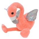 Flamingo Rosa Asas Lantejoulas 28cm - Pelúcia