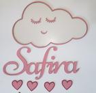 Flâmula Decorativa em MDF - Personalizada para Quarto de Bebês