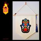Flâmula decorativa Mão Mística Colorida
