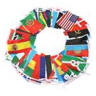 Flâmula String Flag Bunting 100 países 25 m de poliéster
