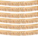 Flâmulas de ouropel metálicas Fringe Garland, 10 pés, pacote com 6