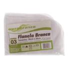 Flanela Branca 28 X 38cm Pacote com 3 Unidades Ouro Branco