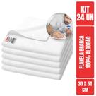 Flanela Branca 30x50 Para Limpeza Geral - 24 Unidades Flanela Branca 30x50 Para Limpeza Geral - 24 Unidades