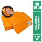 Flanela Laranja 40x60 Para Limpeza Geral - 36 Unidades